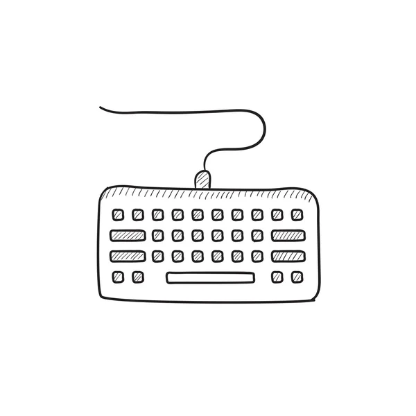 Icono de boceto de teclado . — Vector de stock