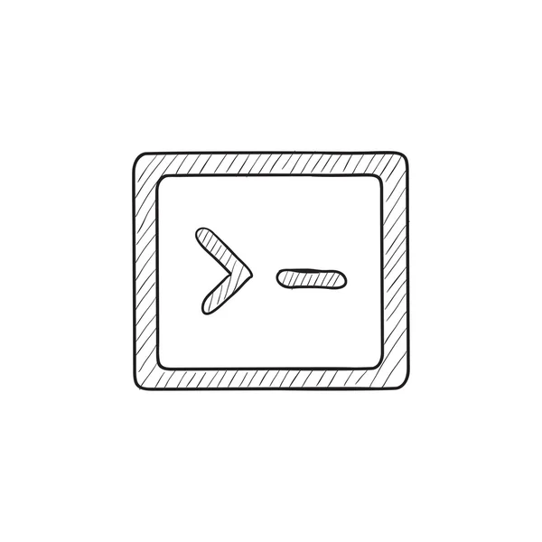 Terminal startup sketch icon. — Stock Vector