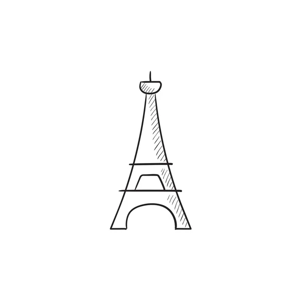 Eiffel toren schets pictogram. — Stockvector