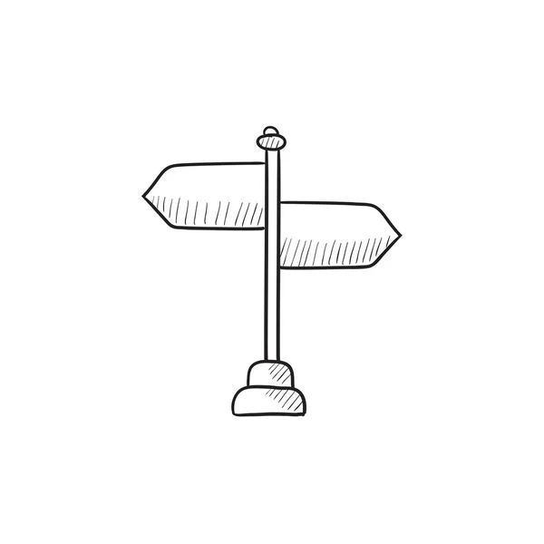 Icône de croquis de signalisation de voyage . — Image vectorielle