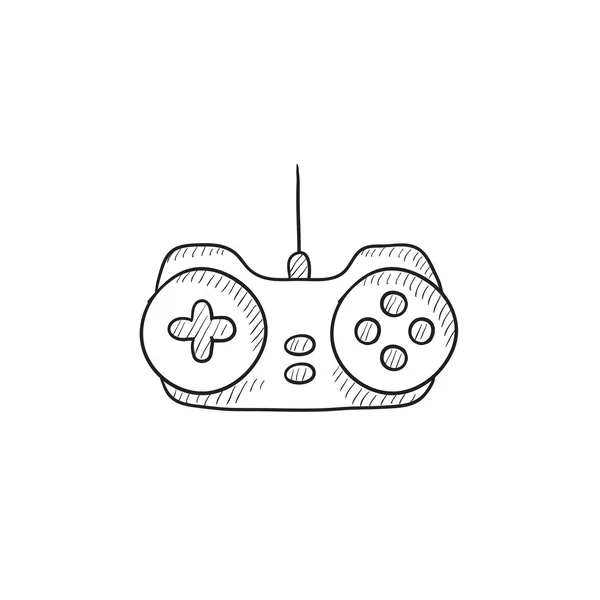 Icône de croquis Joystick . — Image vectorielle