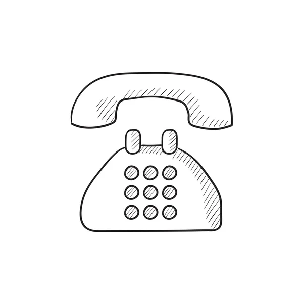 Icono de boceto telefónico . — Archivo Imágenes Vectoriales