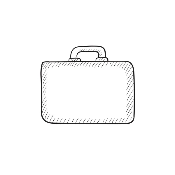 Icono del boceto del maletín . — Vector de stock