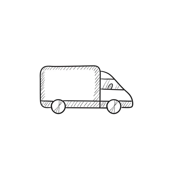 Delivery truck sketch icon. — Stock Vector