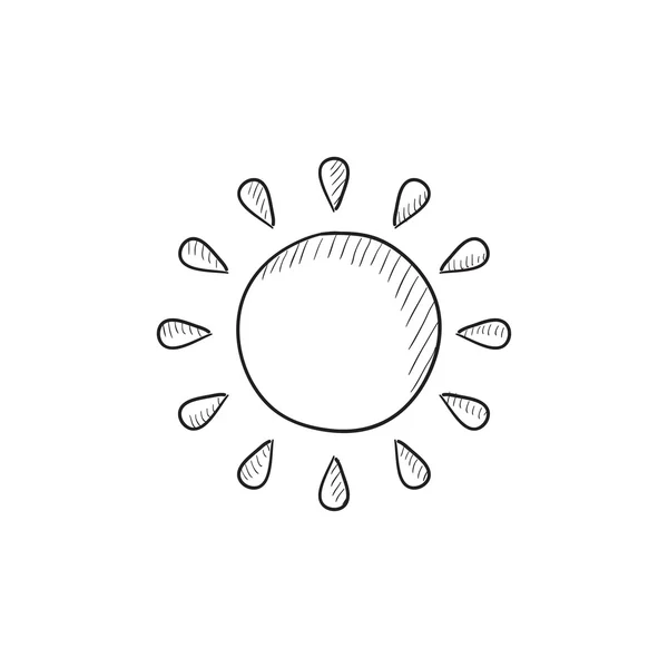 Icono de dibujo del sol . — Vector de stock