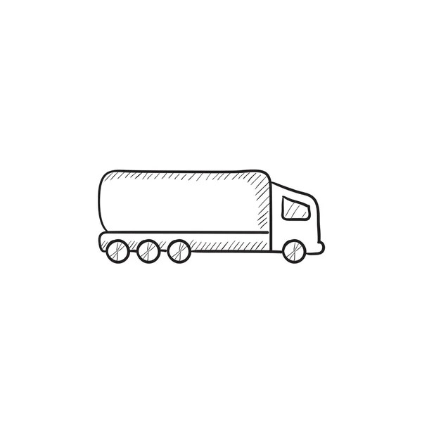 Dostawy samochodów ciężarowych szkic ikona. — Wektor stockowy
