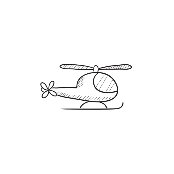 Pictogram van de schets van de helikopter. — Stockvector