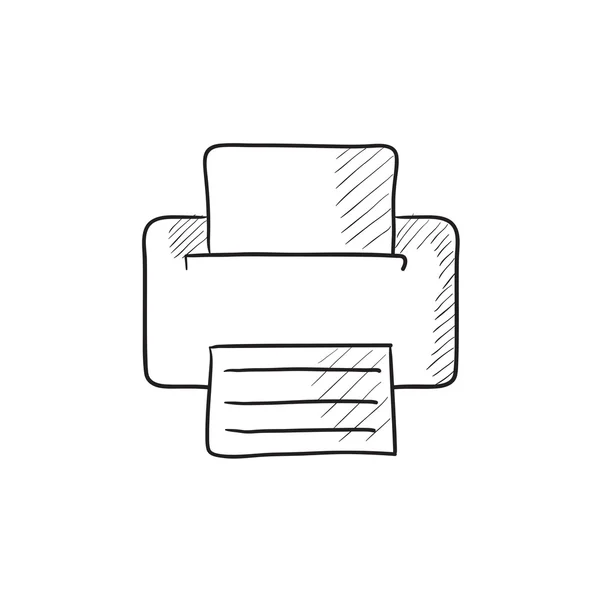 Ícone do esboço da impressora . —  Vetores de Stock