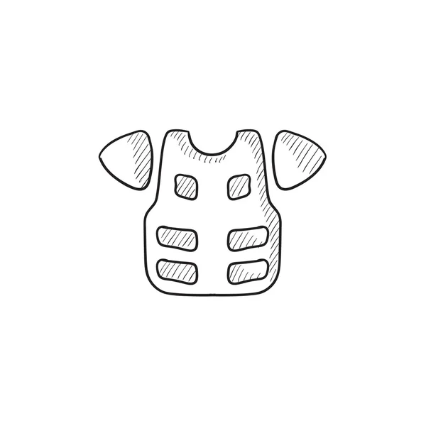 Motocicleta traje bosquejo icono . — Vector de stock