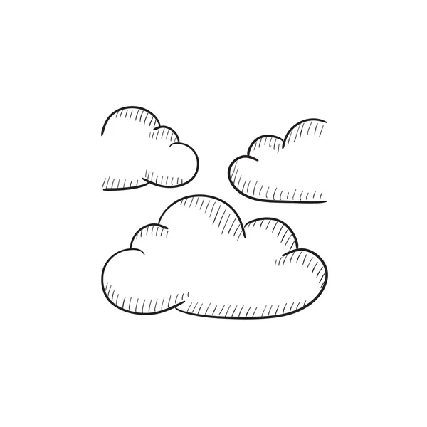 Clouds sketch icon. — Stock Vector