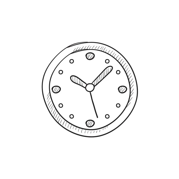 Reloj de pared icono del boceto . — Archivo Imágenes Vectoriales