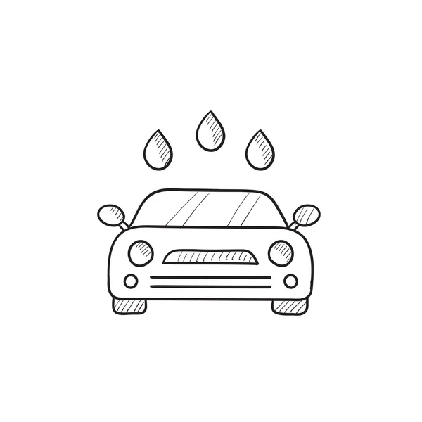 Car wash schets pictogram. — Stockvector