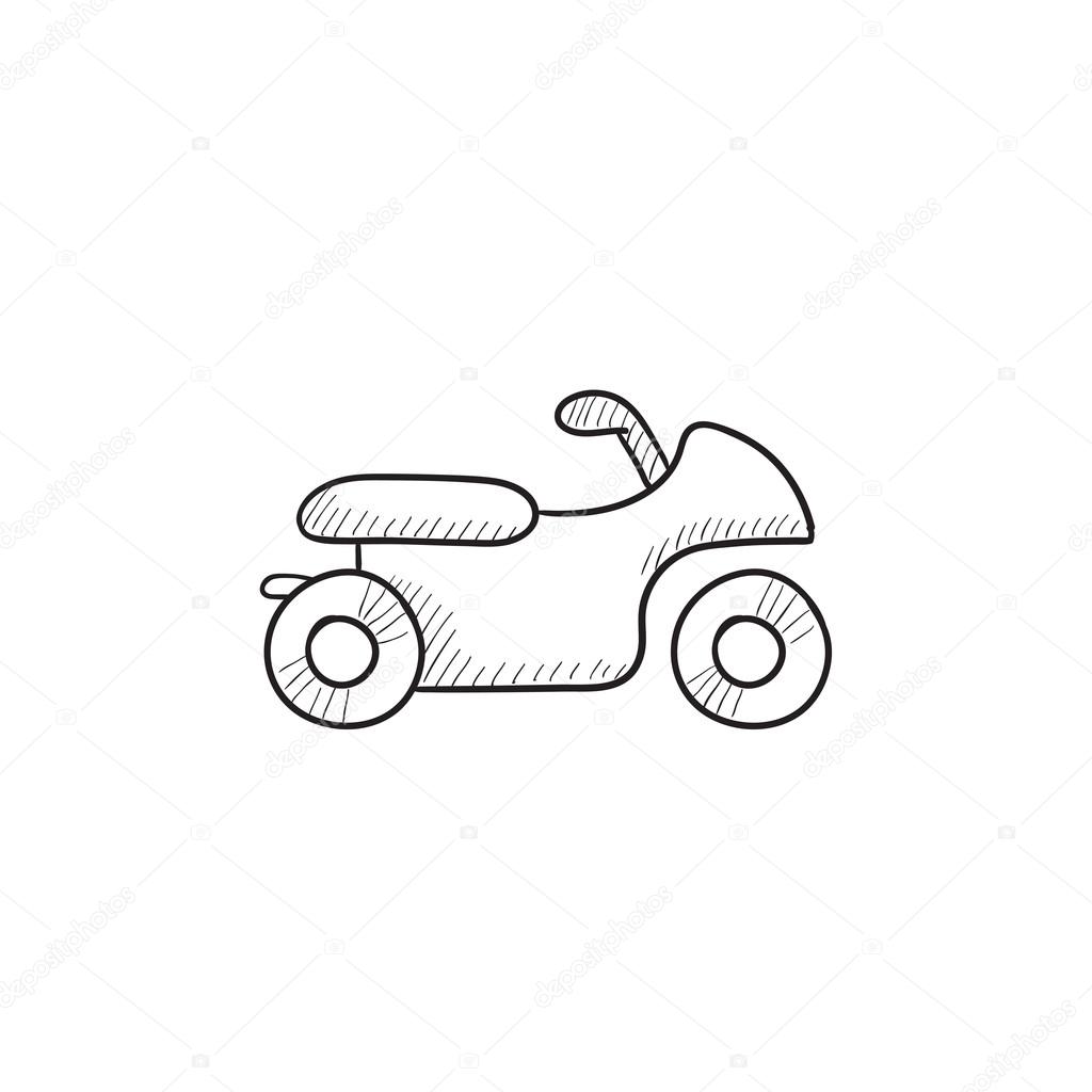 Icona di schizzo di moto — Vettoriale Stock