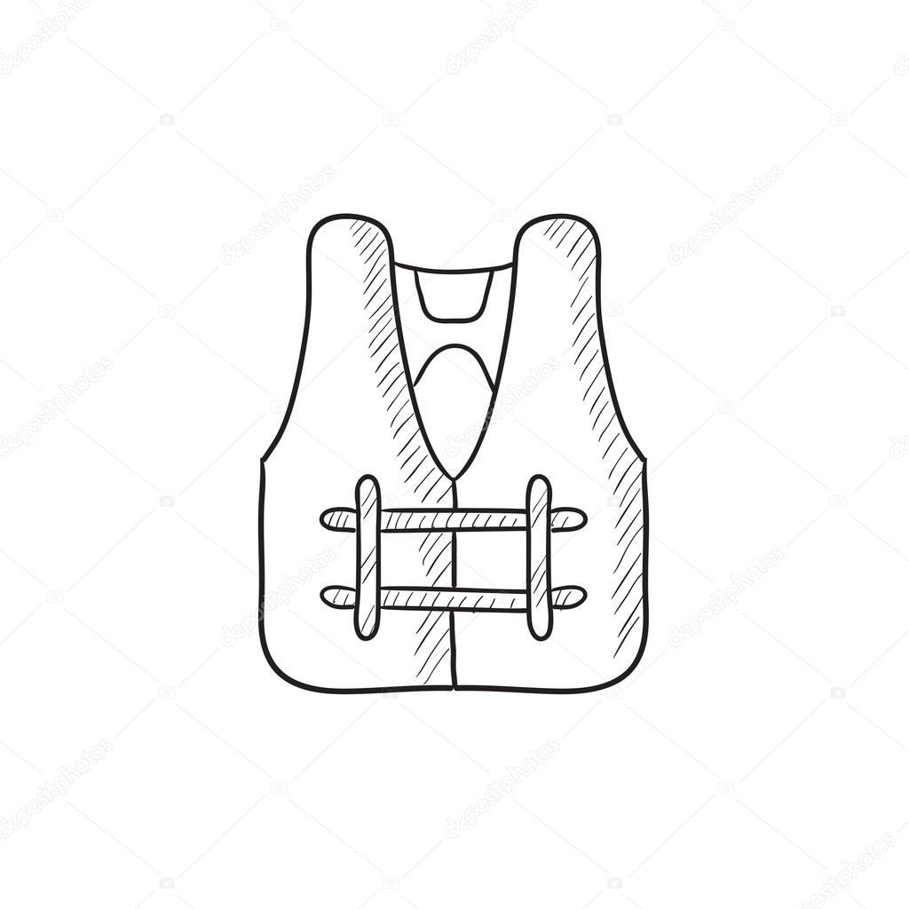 Life vest sketch icon. Stock Vector Image by ©VisualGeneration 112239610