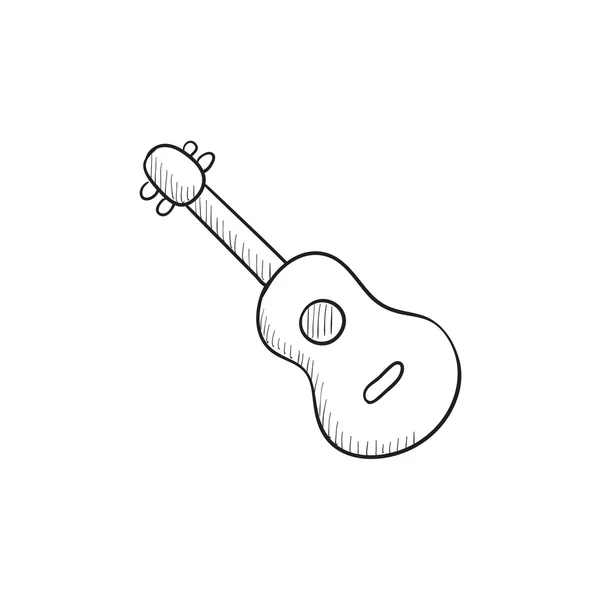 Icono de boceto de guitarra . — Vector de stock