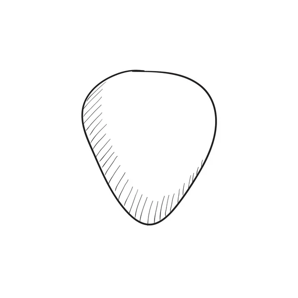 Guitar pick sketch icon. — Stock Vector