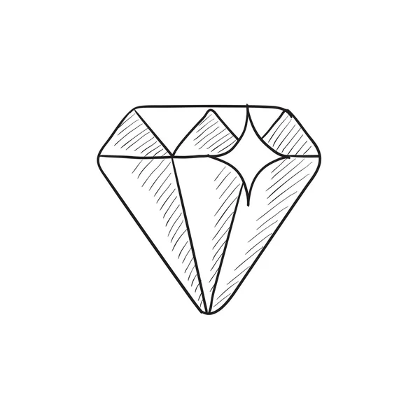 Diamond sketch icon. — Stock Vector