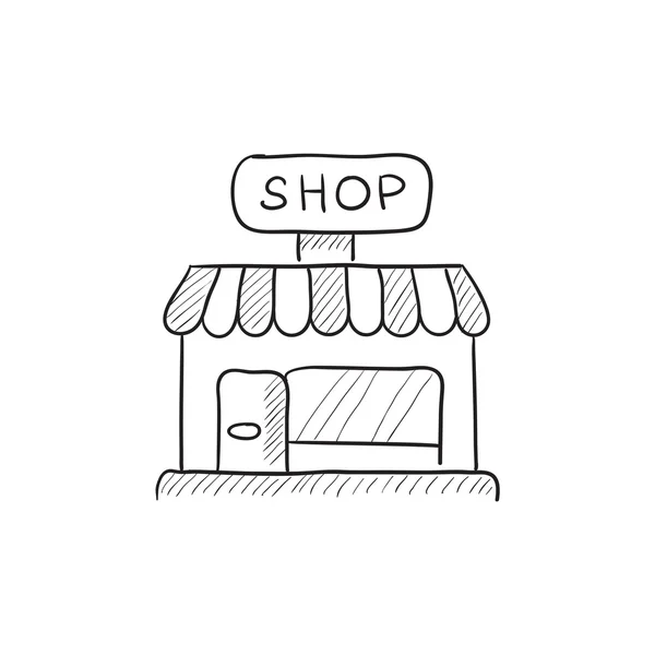 Shop sketch icon. — Stock Vector