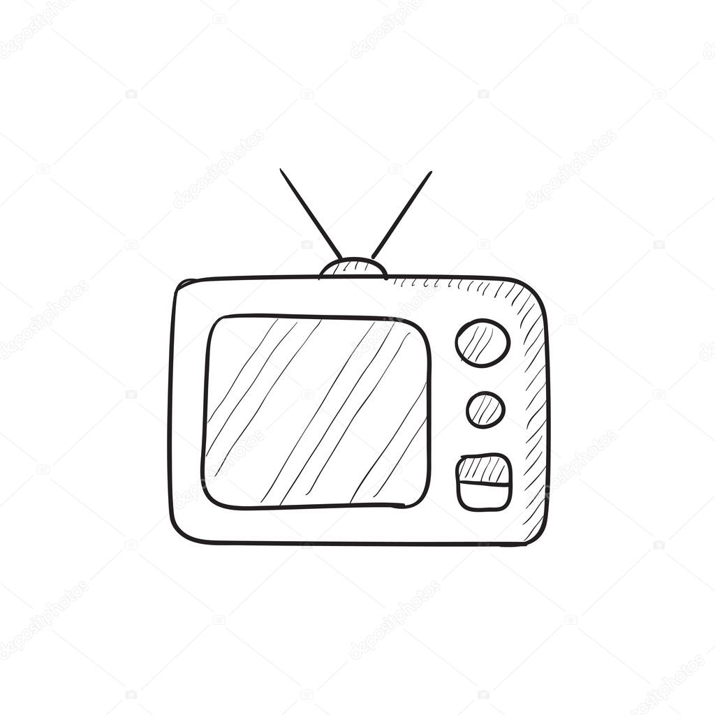 How to Draw Television for Kids printable step by step drawing sheet :  DrawingTutorials101.com