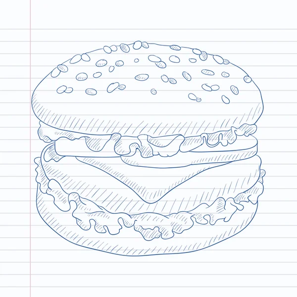 美味和令人垂涎的汉堡包. — 图库矢量图片