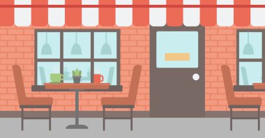 Background of street cafe.