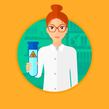 tüp bebek ile bilim adamı.