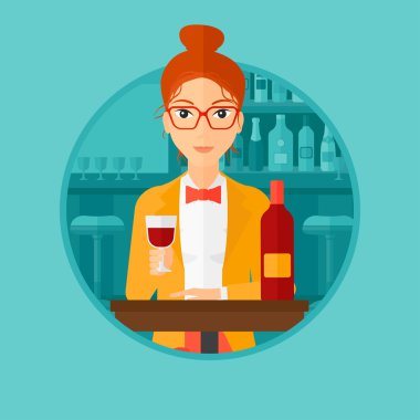 kadın restoranda içki şarap.