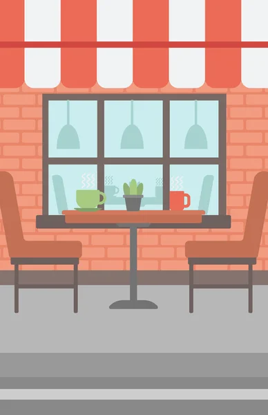 Background of street cafe. — Stock Vector
