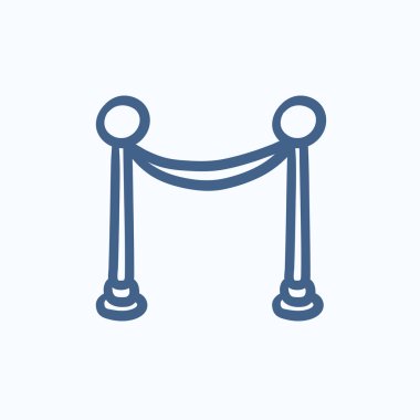 Teyp kroki simgesi ile taşınabilir koruyucu kabin.