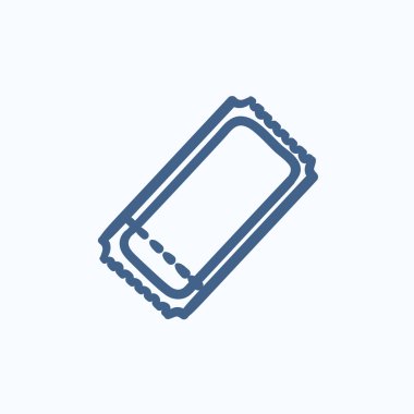 Sinema bilet kroki simgesi.