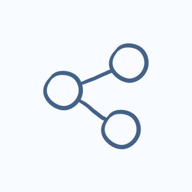 Sosyal ağ kroki simgesini.