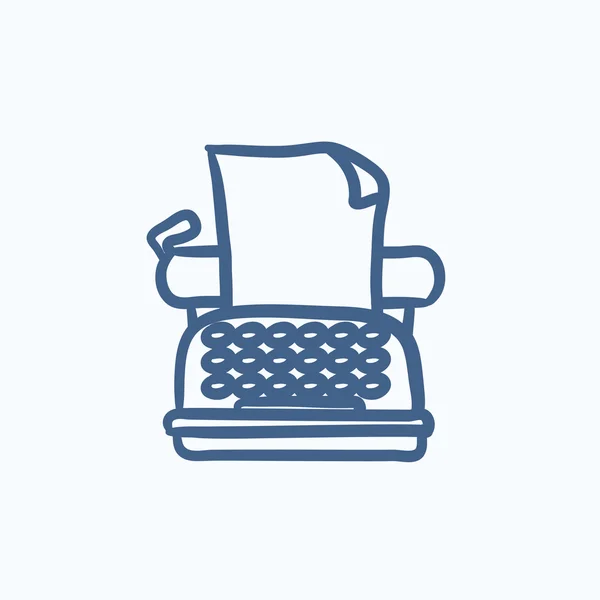 Icône de dessin de machine à écrire . — Image vectorielle
