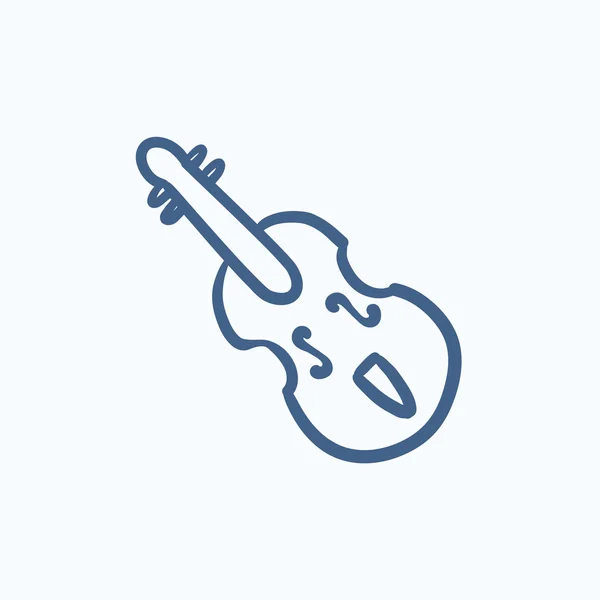 Cello schets pictogram. — Stockvector