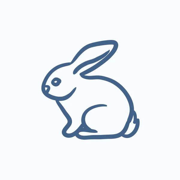 Tavşan kroki simgesi. — Stok Vektör