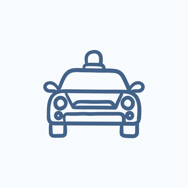 Police car sketch icon. — Stock Vector