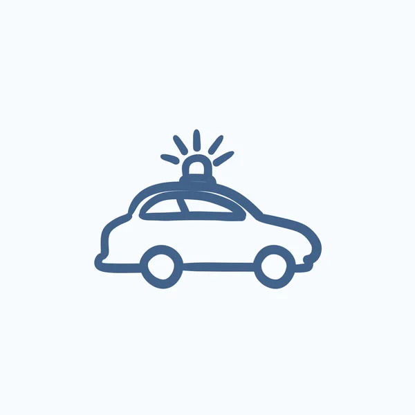 Police car sketch icon. — Stock Vector