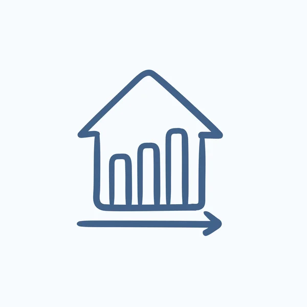 Crescita dei prezzi immobiliari . — Vettoriale Stock
