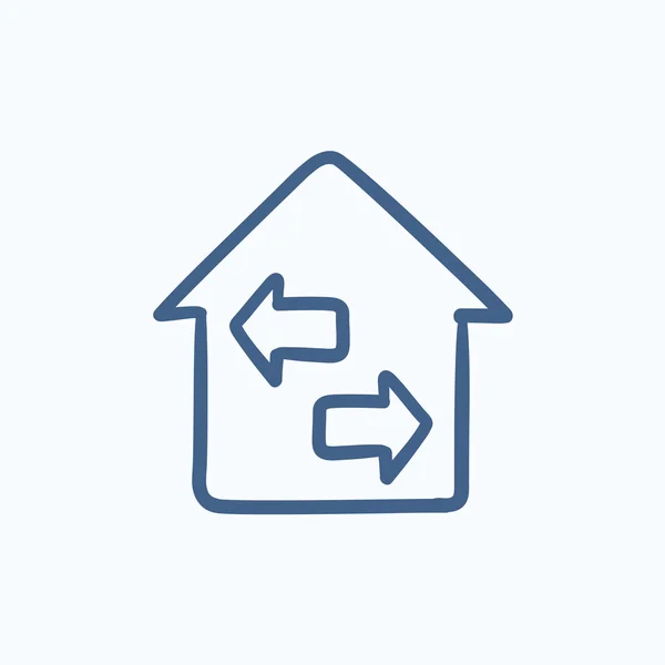 Property resale sketch icon. — Stock Vector