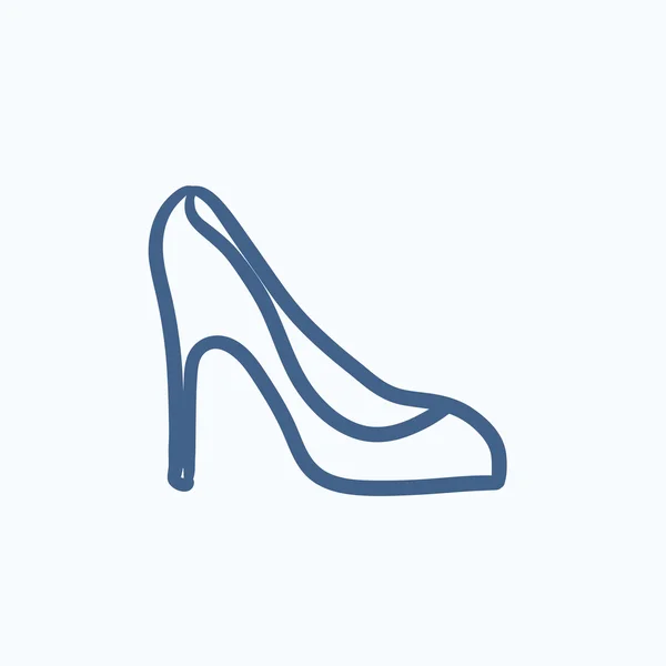 Sapato de salto ícone esboço . — Vetor de Stock