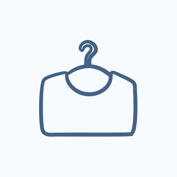 Jersey en percha icono de boceto . — Vector de stock