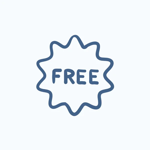 Free tag sketch icon. — Stock Vector