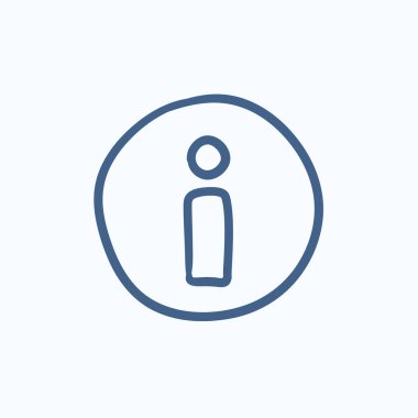 Bilgi işareti simgesi kroki.