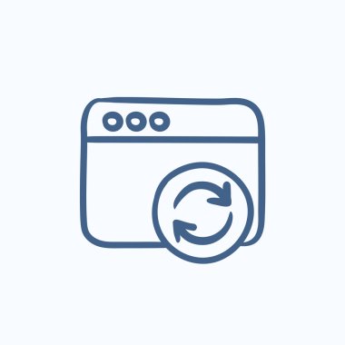 Tarayıcı penceresinde yenileme işareti kroki simgeyle.