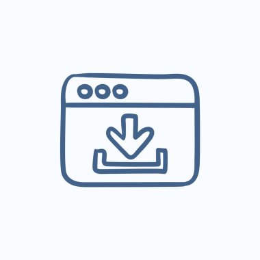 Tarayıcı penceresinde indir işareti kroki simgeyle.