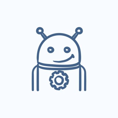 Robot ile dişli kroki simgesini.
