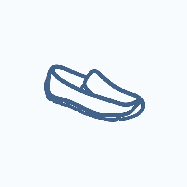 Pictogram van de schets van de mannelijke schoen. — Stockvector
