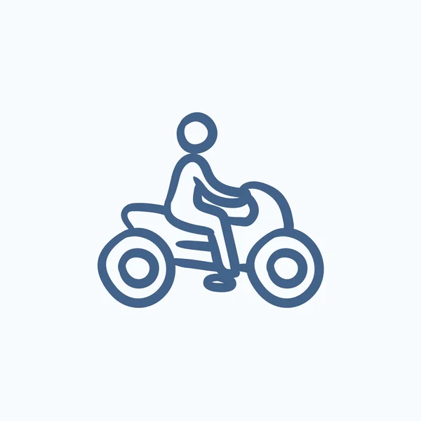 Человек на мотоцикле икона . — стоковый вектор