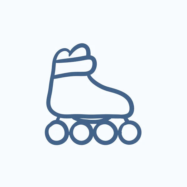 Roller skate sketch icon. — Stock Vector