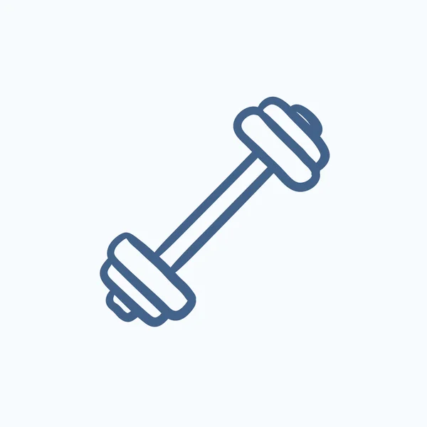 Dumbbell sketch icon. — Stock Vector