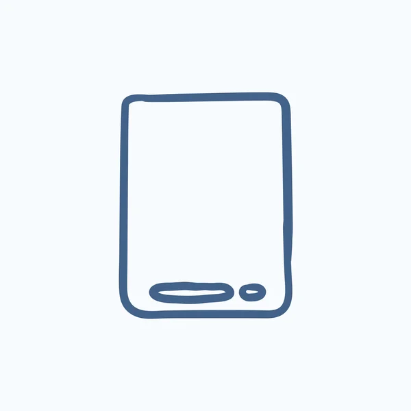 Ícone de esboço tablet tela sensível ao toque . — Vetor de Stock